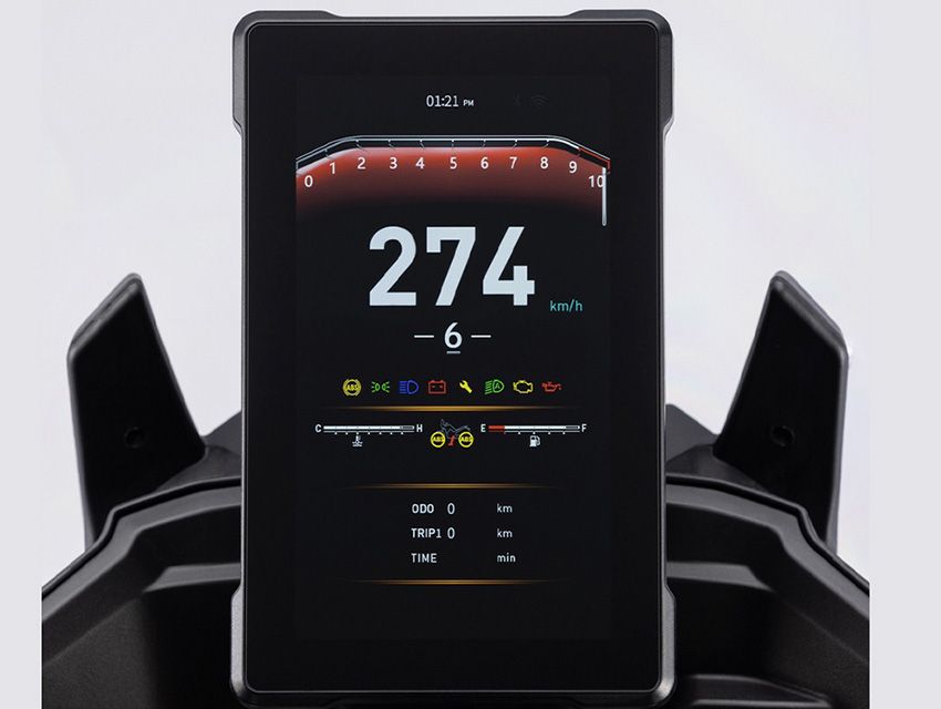 Dashboard tft a color de 7" vertical