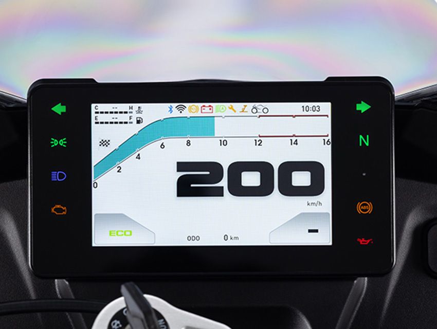 Dashboard TFT 5" con conectividad Mirroring